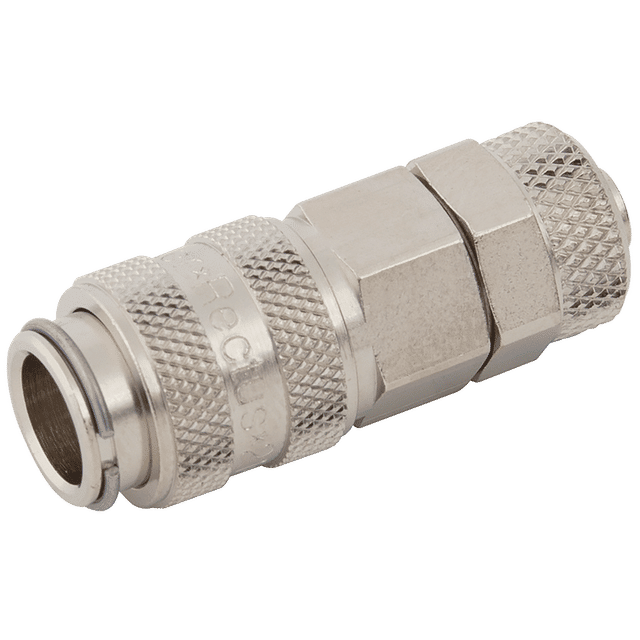 Parker Rectus 6 X 8MM Hose Coupling Nickel Plated