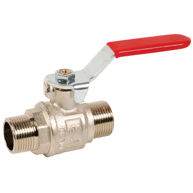 FT Pro 1" BSPP Brass Ball Valve Red Lever Handle