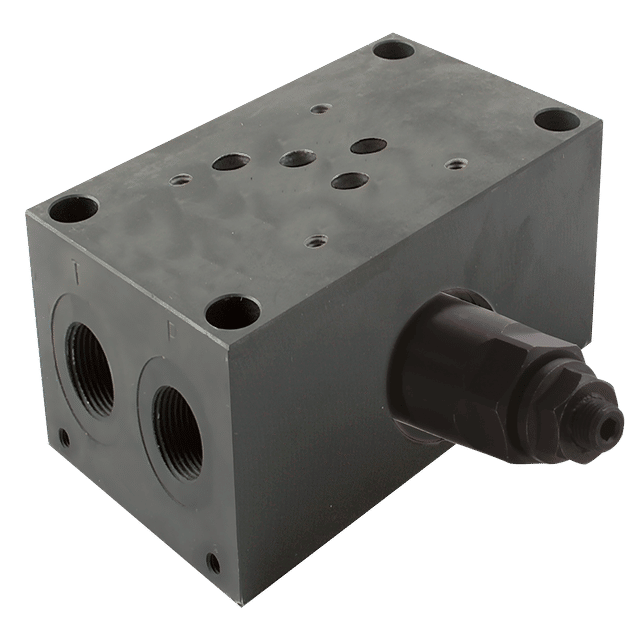 FT Pro CETOP 5 1 Steel Manifold Steel c/w Pressure Relief Valve