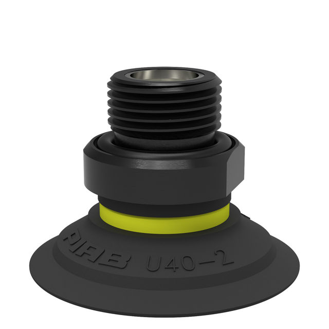 Piab Suction cup U40-2 Nitrile-PVC G3/8" male, dual flow control valve