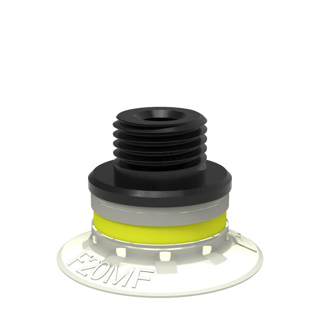 Piab Suction cup F20MF Thermoelastic polyurethane G1/8" male/M5 female, mesh filter