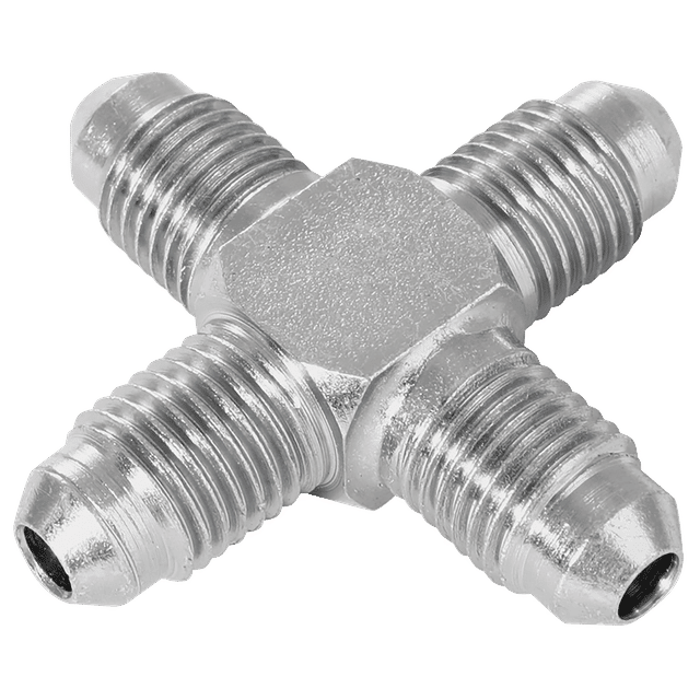 Burnett & Hillman 7/16" JIC Equal Male Steel Cross