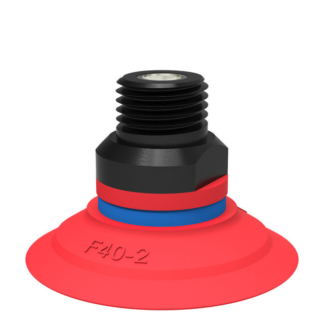 Piab Suction cup F40-2 Silicone 1/4" NPT male, mesh filter