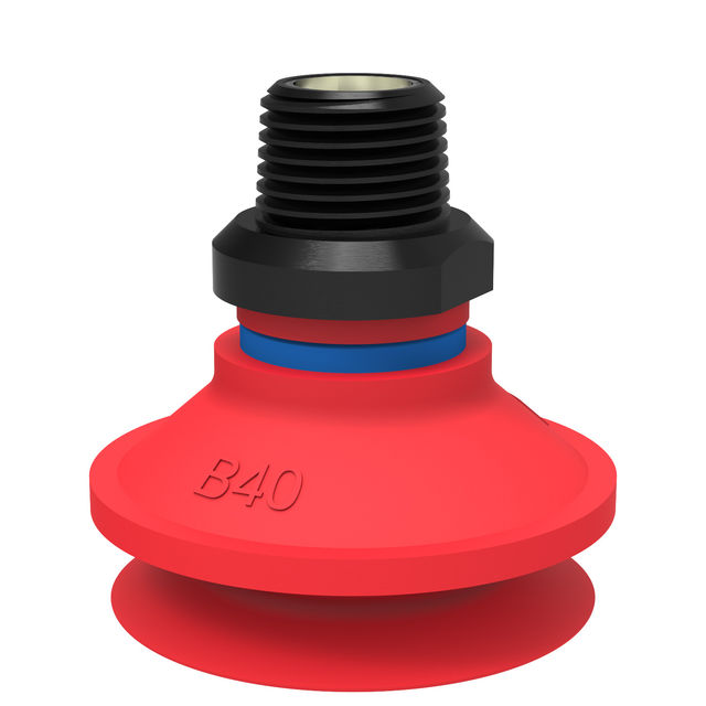 Piab Suction cup B40 Silicone NPT3/8" male, mesh filter