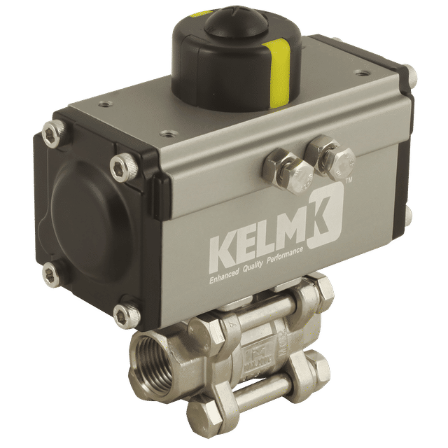 FT Pro 2" BSPP SS 3 Pc DA Aluminium ACTU B.VALVE