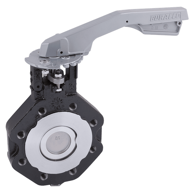 FT Pro 2.1/2"PN40 L+T BFLY Vv Cs/Ss/RTFE Lever Operated