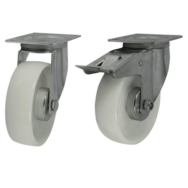 WHITE NYLON TYRE 125MM 200KG