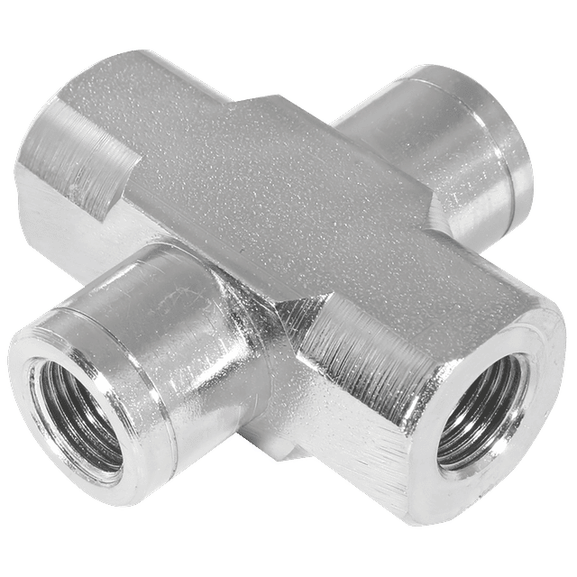 Burnett & Hillman 1" BSPP Equal Female Cross Steel