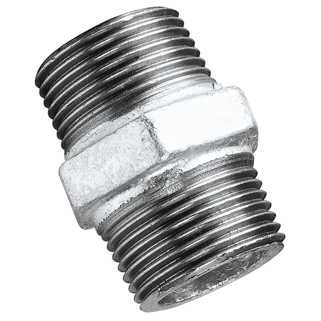 FT Pro 4" BSPT Equal Male Hex Nipple Galvanised