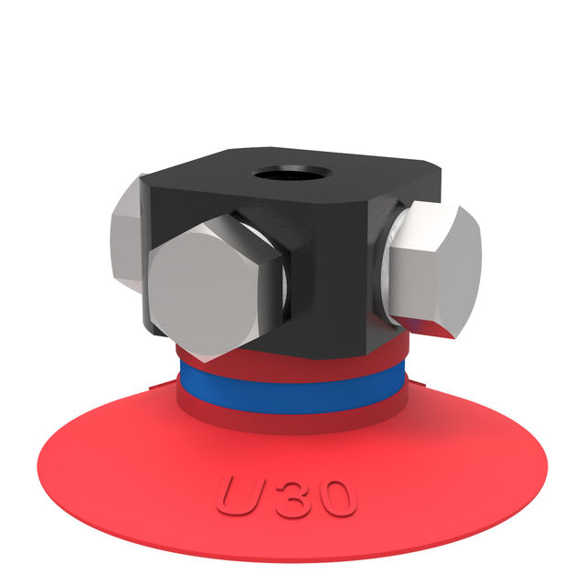 Piab Suction cup U30 Silicone 5xM5 female, mesh filter