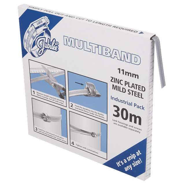 Jubilee 30 M X 11MM Mild Steel Zinc Multiband