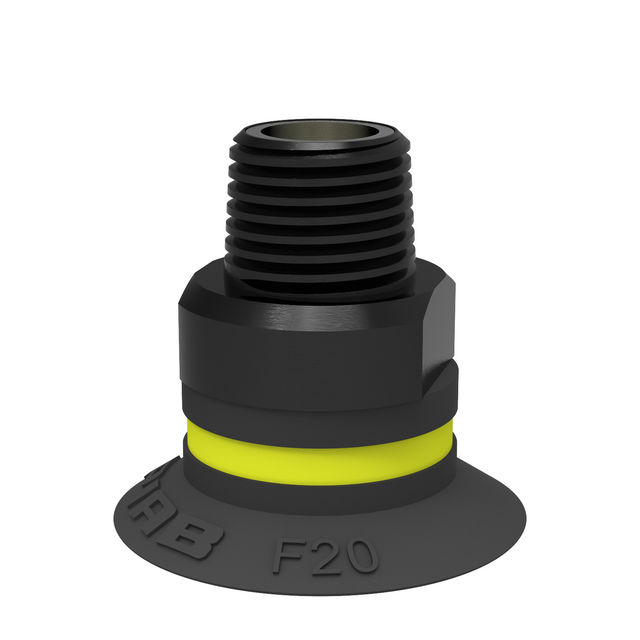 Piab Suction cup F20 Chloroprene 1/8" NPT male, dual flow control valve
