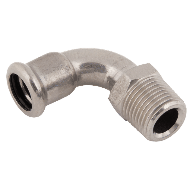 M-Press 15MM X 3/8" Bend 90° Male SS 316 FKM