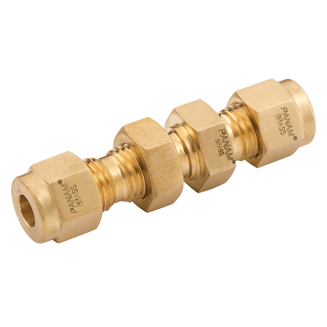 PANAM Bulkhead Union 1/4 OD Brass