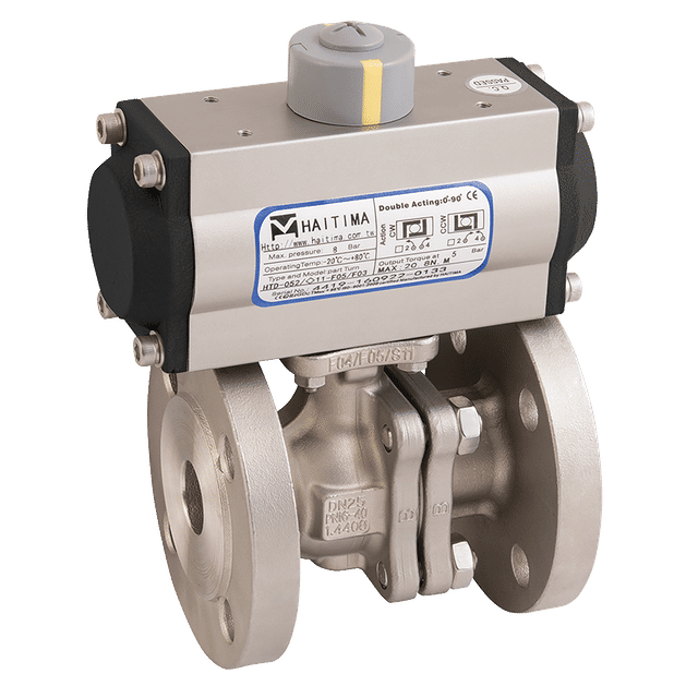 Haitima 2.1/2" PN16 SS FSAS Full Bore Ball Valve F/W Double Acting Actuator