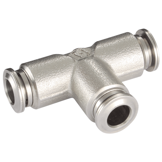 Aignep 3/8" OD Tube Equal Tee Nickel Plated