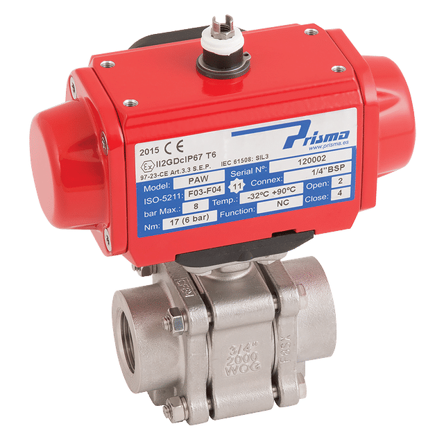 Haitima 1" BSP SS 3PC FSAS BV F/W PRISMA SA Actuator