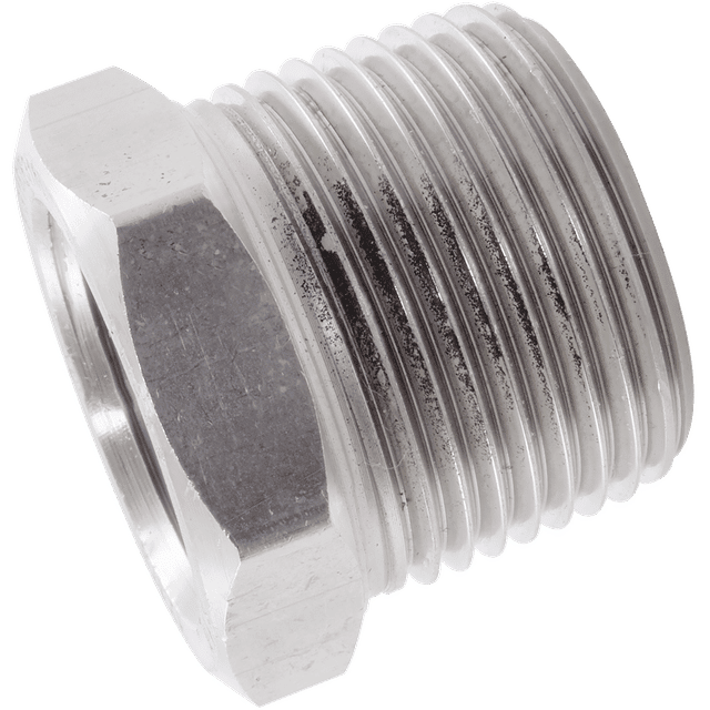 FT Pro 1/2" X 3/8" BSPT Male/Female Red Bush 3K 316L