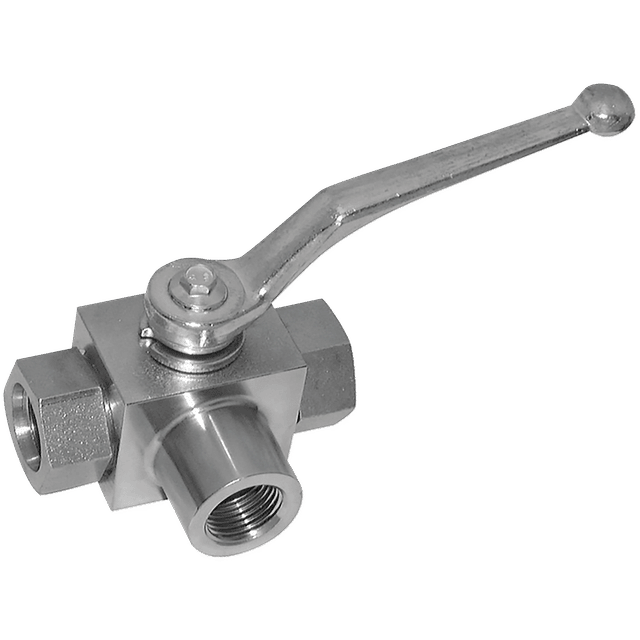 MHA 1.1/4" BSP Parallel Female 3 Way L Ported Ball Valve