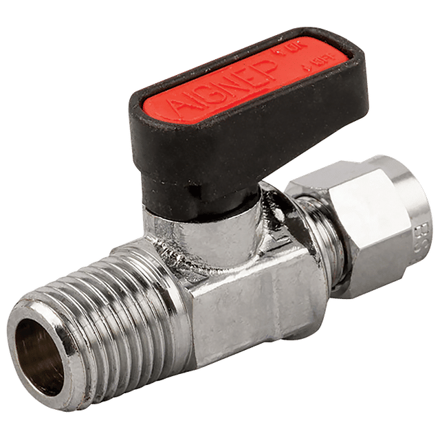 Aignep British Gas 3/8" BSPT X 10MM OD BSPT Brass Ball Valve Gas Mini