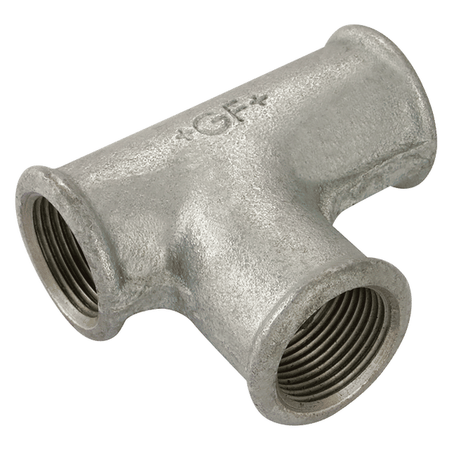 GF 3/4" X 1/2" BSPP Pitcher Tee Galvanised GF131G