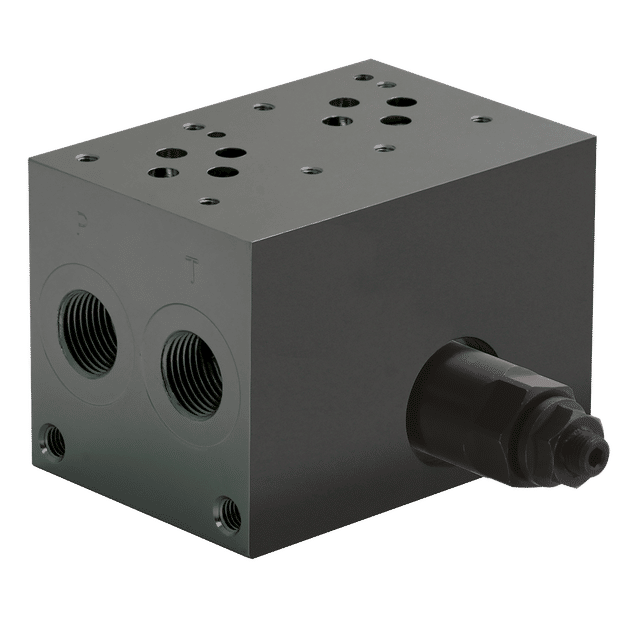 FT Pro CETOP 3 1 Steel Manifold Steel c/w Pressure Relief Valve