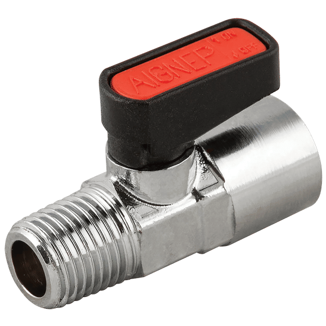 Aignep British Gas 1/4" BSPM X 1/4" BSPF Brass Ball Valve Gas Mini