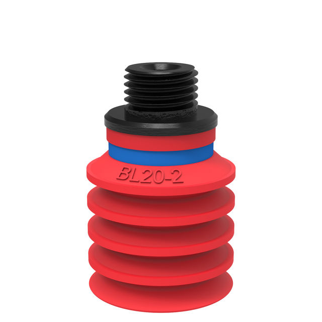 Piab Suction cup BL20-2 Silicone G1/8" male/M5 female, mesh filter