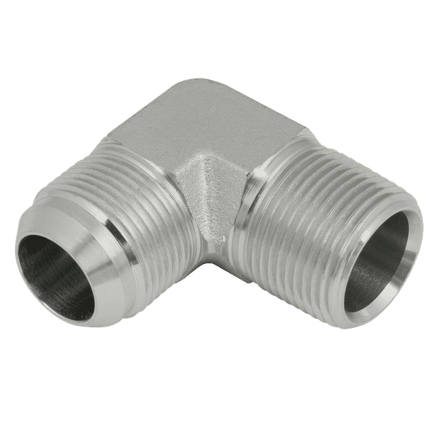 Brennan 3/8" NPTF X 3/4" JIC M/M Compact Elbow