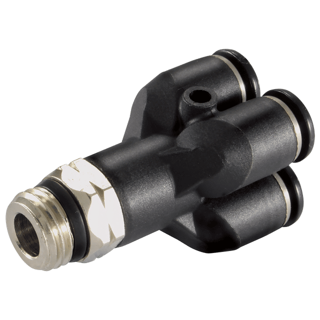 Aignep 6MM OD X 1/8" Double Y Connector Tube X Male BSPT