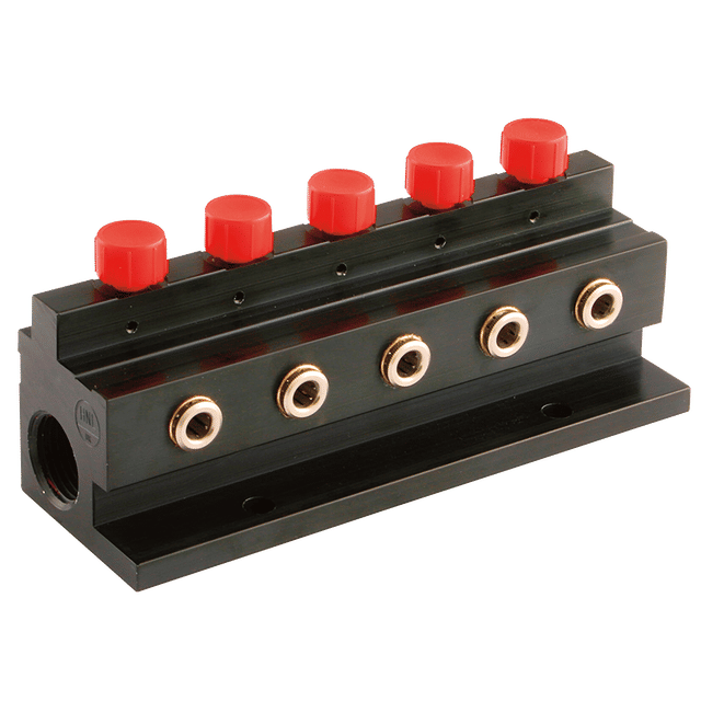1/2" BSPP IN X 5 Way 1/4" BSPP Out