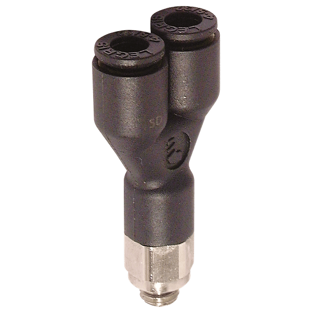 Parker Legris 08MM OD Tube X 1/4" BSPP Male Y Piece