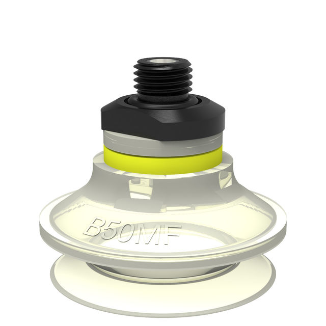 Piab Suction cup B50MF Thermoelastic polyurethane G1/4" male, dual flow control valve, mesh filter