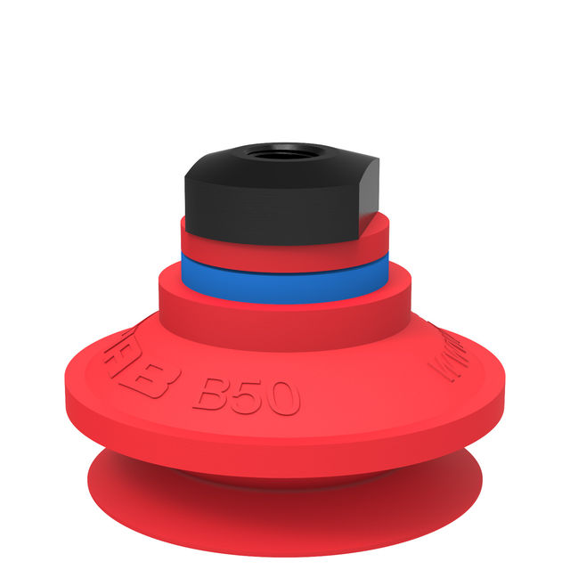 Piab Suction cup B50 Silicone 1/8" NPSF female, dual flow control valve