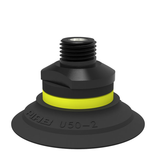 Piab Suction cup U50-2 Nitrile-PVC 1/4" NPT male, mesh filter