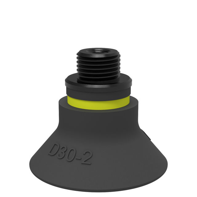 Piab Suction cup D30-2 Chloroprene G1/8" male/M5 female, dual flow control valve