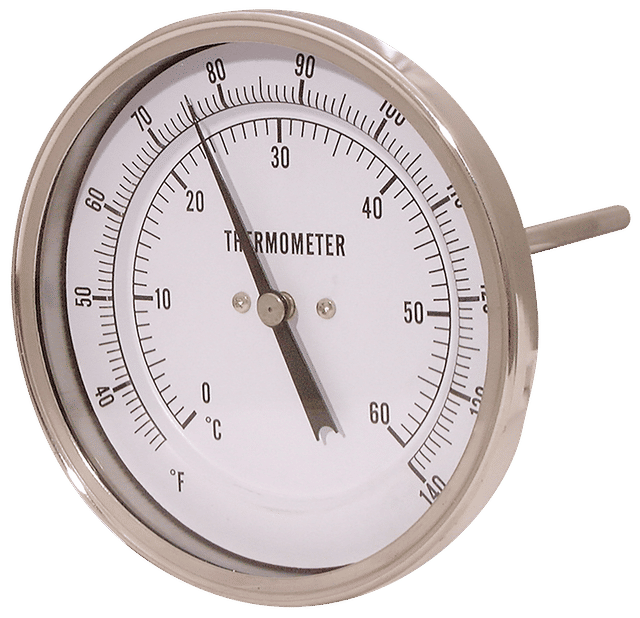 FT Pro 1/4" BSP 63MM Back Entry Temp Gauge 0-300C