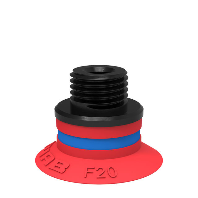 Piab Suction cup F20 Silicone G1/8" male/M5 female, mesh filter