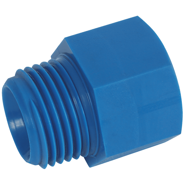 Tefen 3/8" BSPT Male X 1/8" BSPT Female Bush Blue