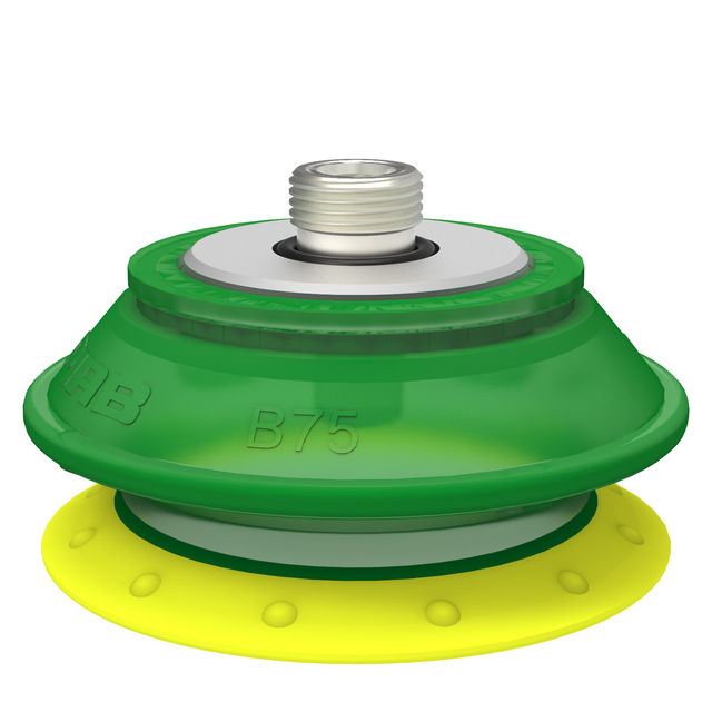 Piab Suction cup B75P Polyurethane 30/60, thread insert G3/8" male, with mesh filter