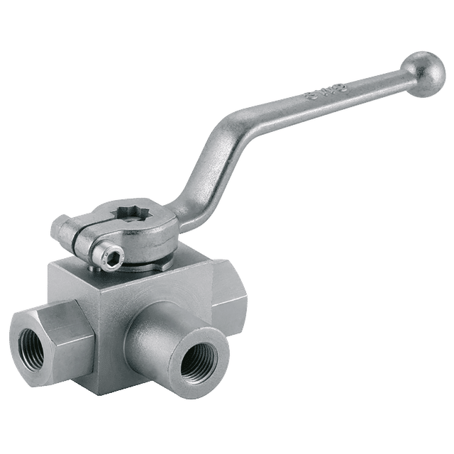 FT Pro 1/2" BSP Parallel Female Ball Valve 3 Way L Ported