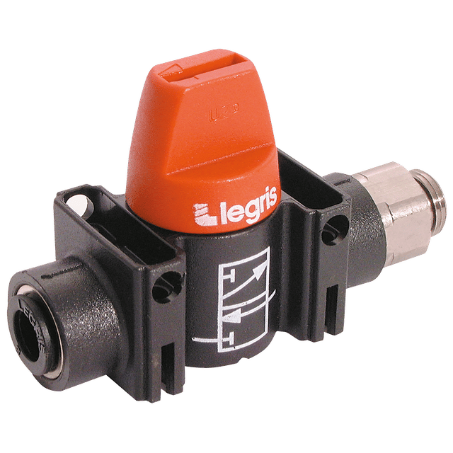 Parker Legris 1/4"BSPM X 8MM OD Ball Valve Tech Polymer