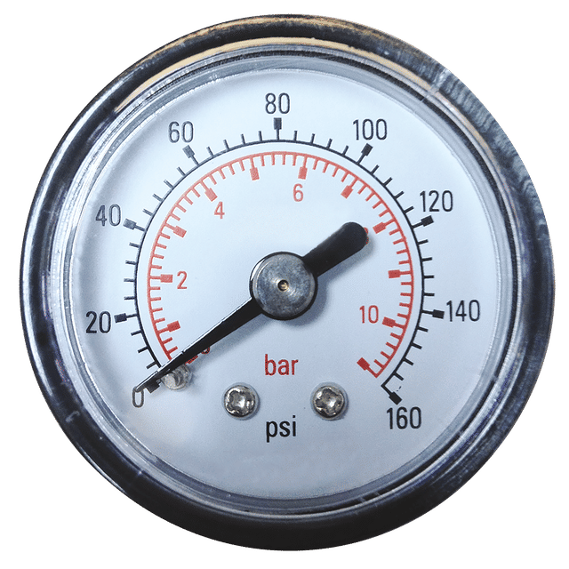 FT Pro 40MM 0-10 Bar 1/8" BSPT Steel Centre Back Connection Dry