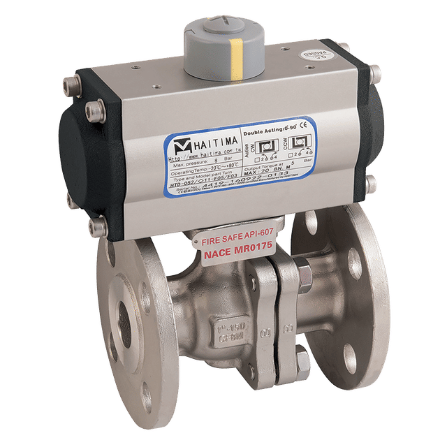 Haitima 1/2" ASA150 SS FSAS Full Bore Ball Valve F/W Single Acting Actuator