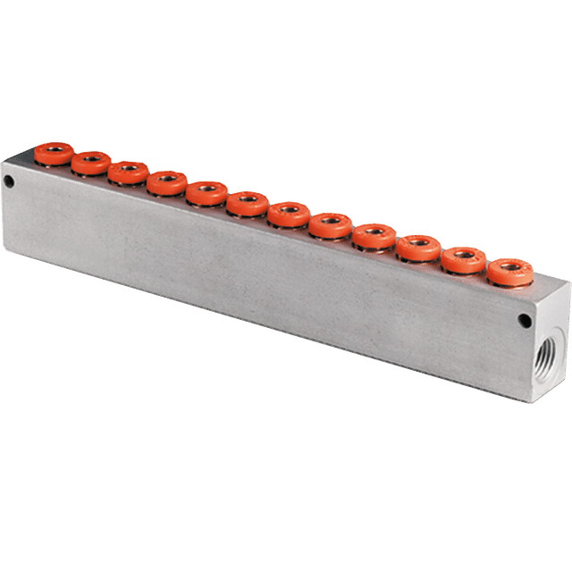 Metal Work 1/8"BSP Inlets to 6 X 4MM Outlets