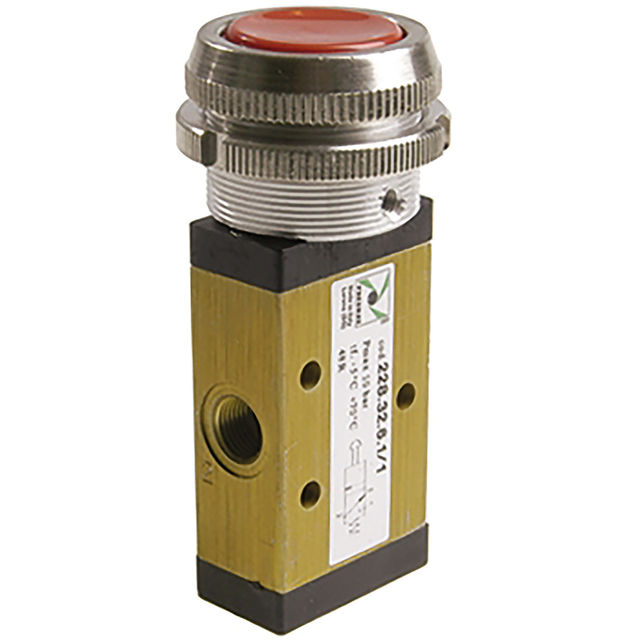 Pneumax 1/8" BSPP Female Push Button Valve