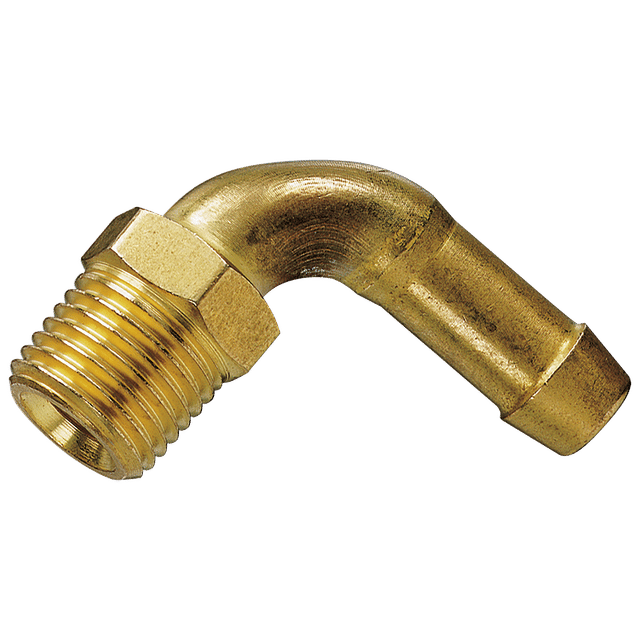 FT Pro 3/8" BSP Taper Male Brass Elbow Single Barb
