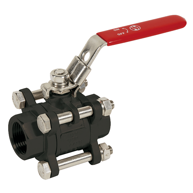 FT Pro 1/2" NPT 3 Piece Carbon Steel Ball Valve PN63
