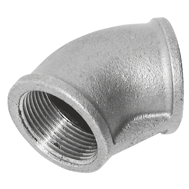 Crane 3/4" BSPT Female 45° Elbow FIG155 Galvanised
