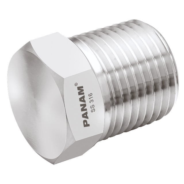 PANAM 1/2" NPT Male 316 Pipe Plug